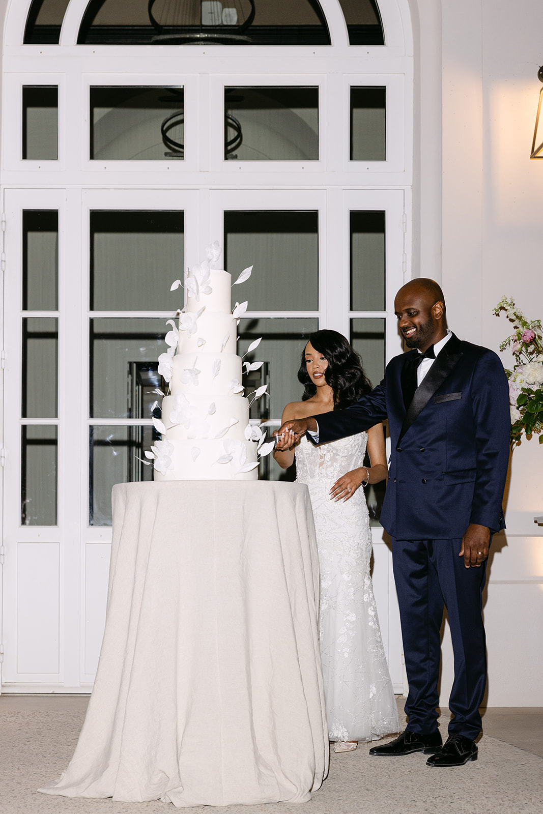 Wedding cake at Castel Bay on the French Riviera