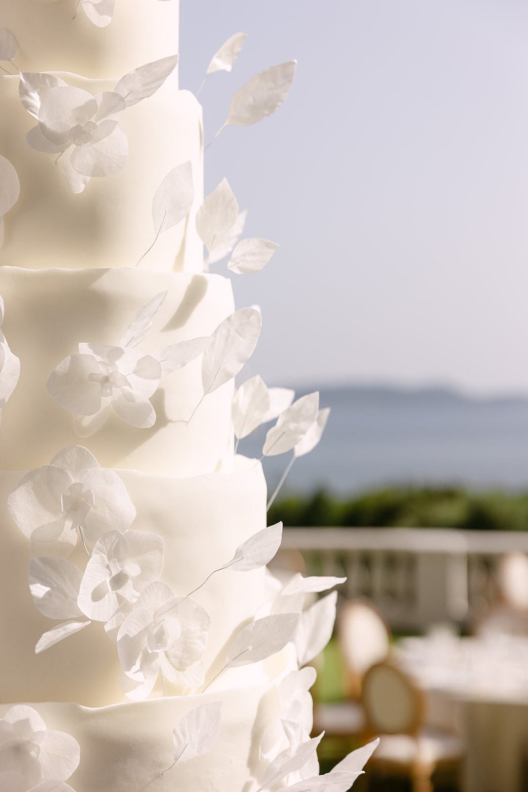 Wedding cake at Castel Bay on the French Riviera