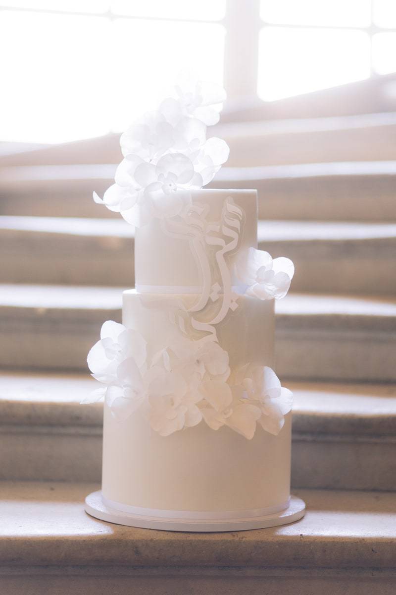 Wedding cake at Château de Champlatreux, north of Paris