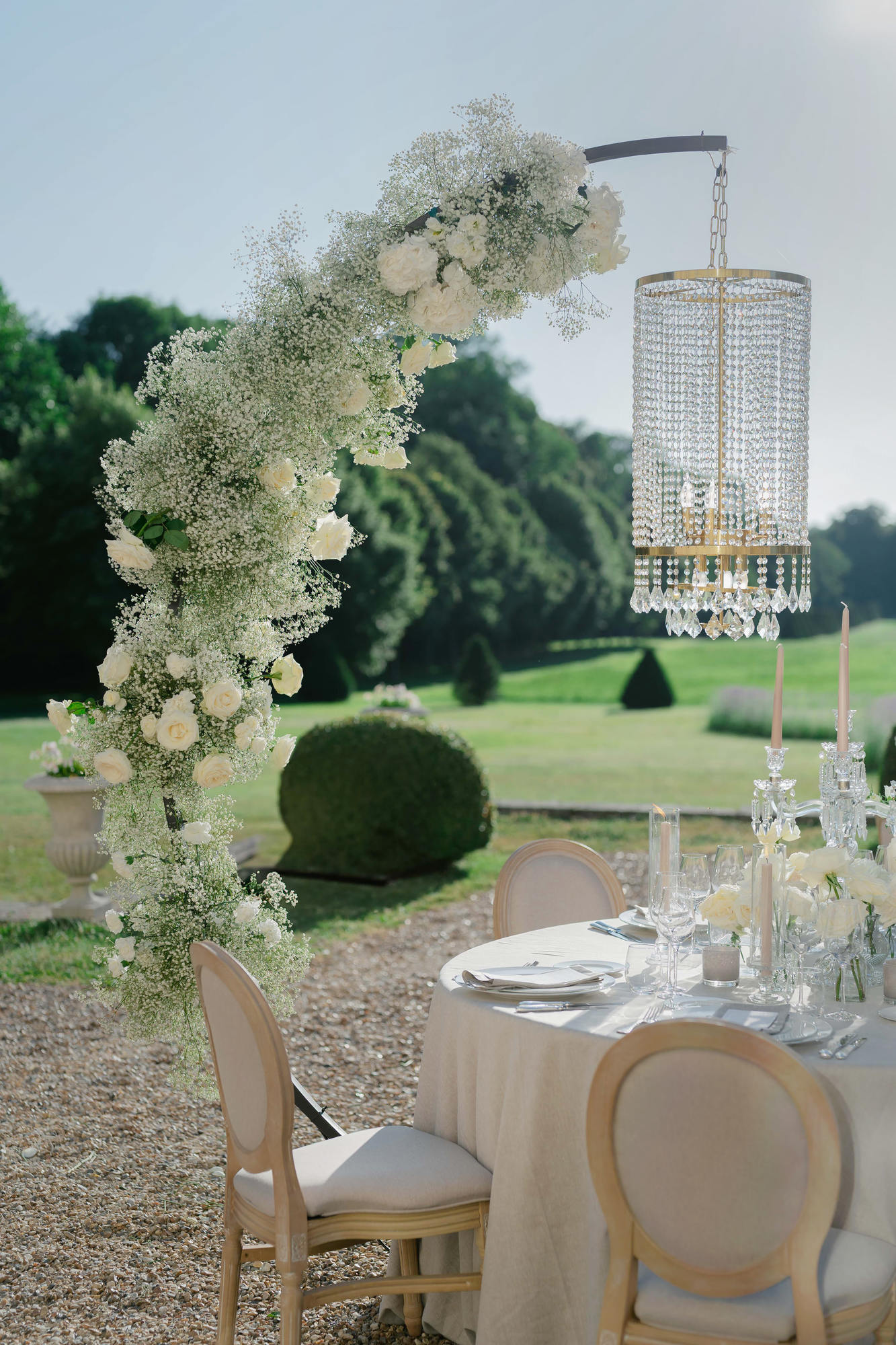 Sophie and Alexander wedding reception cake, Château de Champlatreux