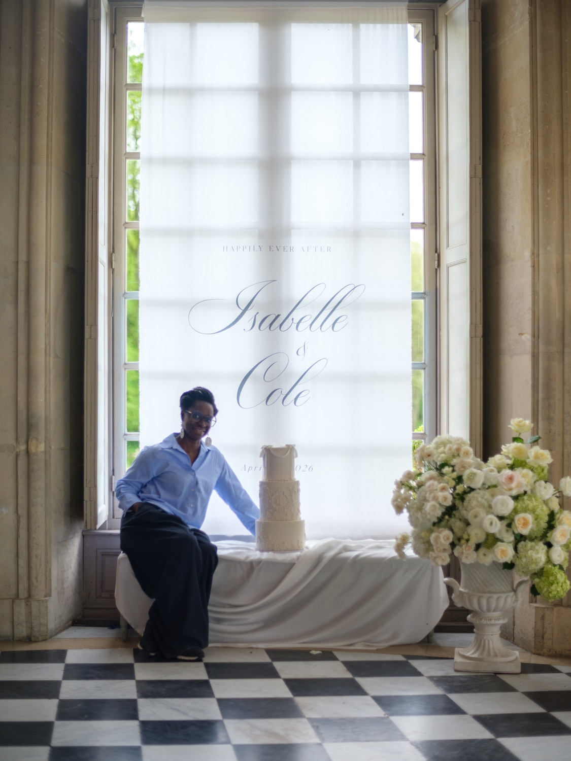 Chateau de Champlatreux bespoke wedding cake
